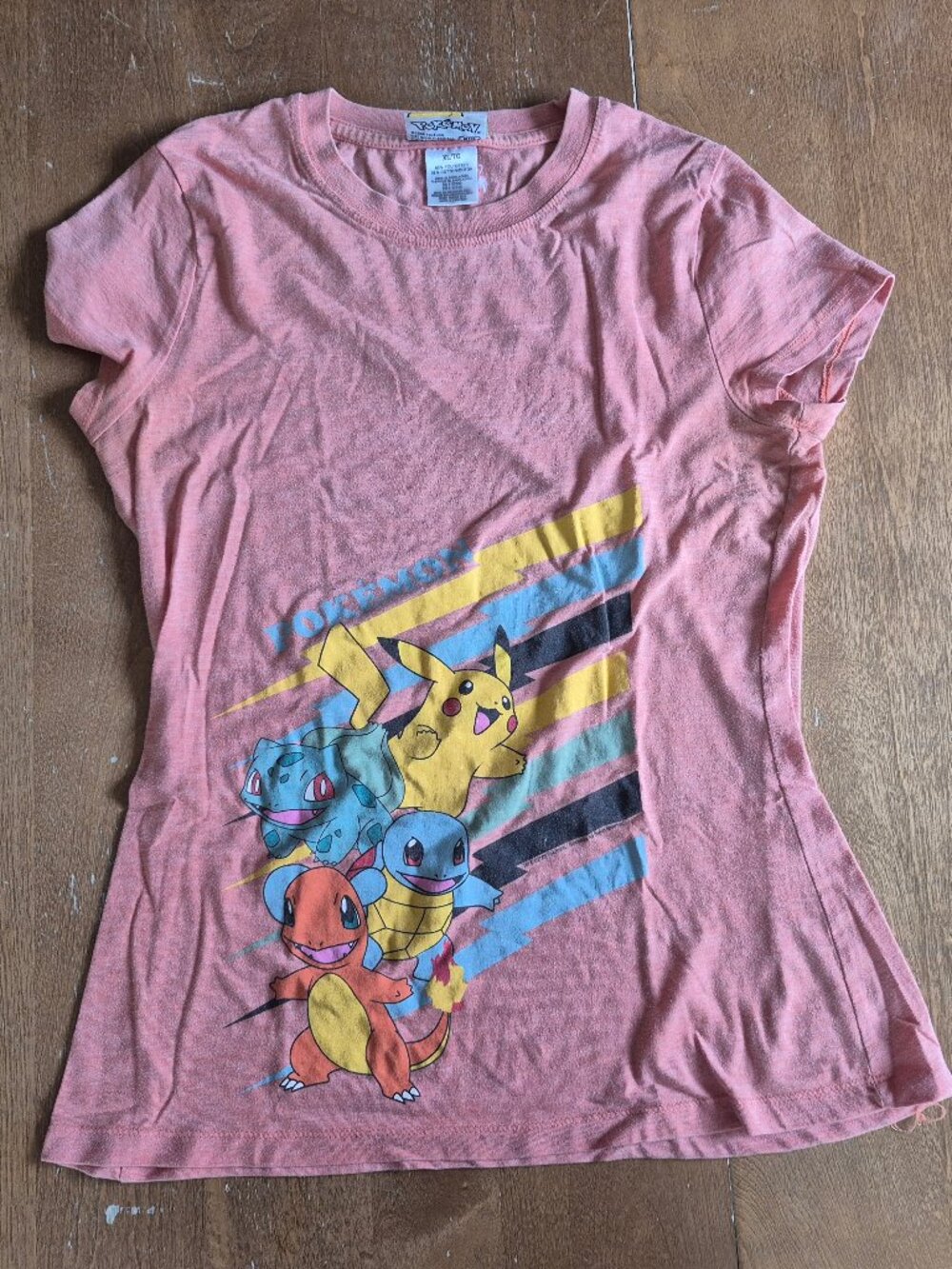 Vintage pokemon shirt gen 1 starter 2008 Woman girl Orange
